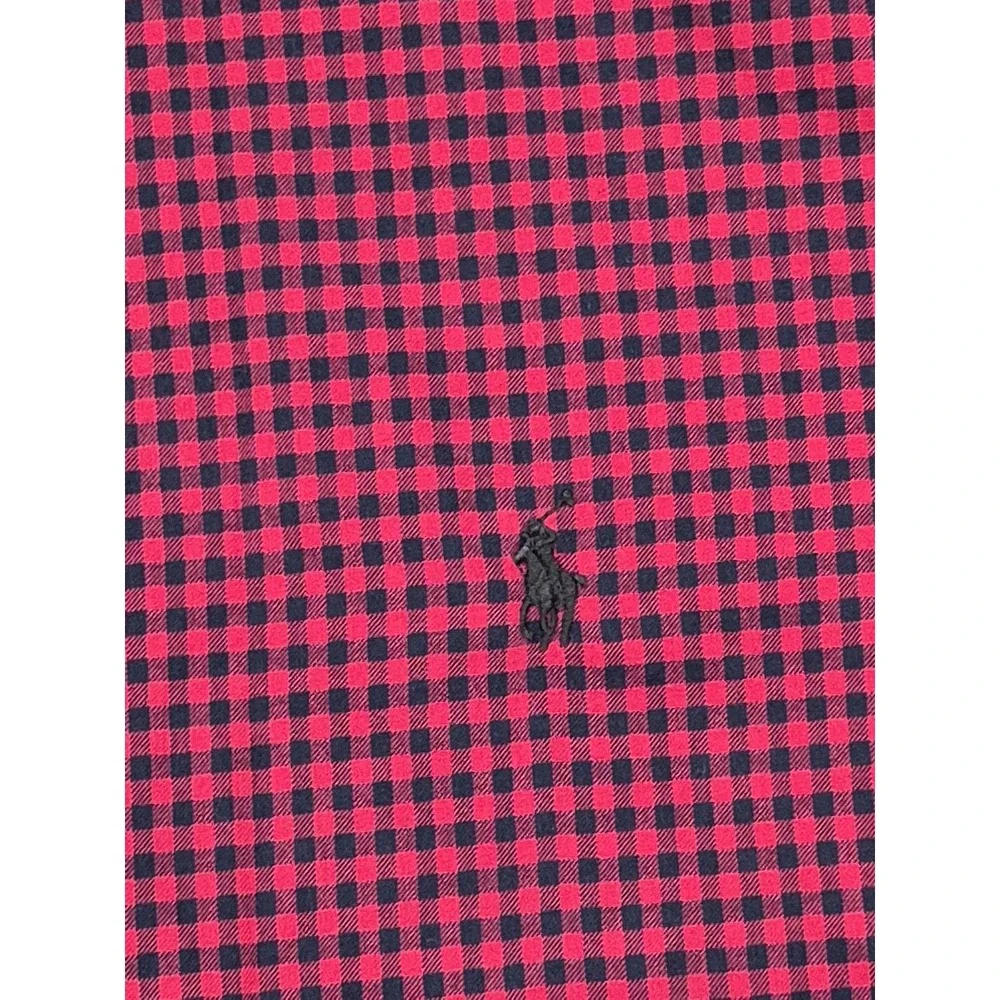 Polo Ralph Lauren Long Sleeve XL Mens Red Black Gingham Check Button Down‎